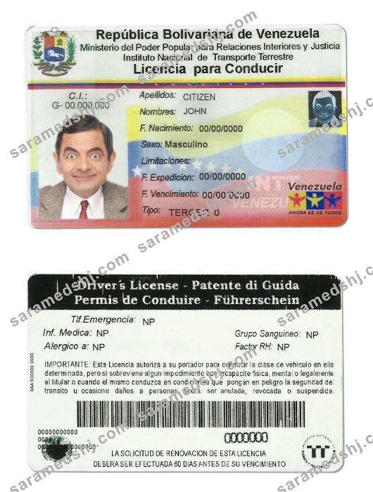 Venezuela driving license